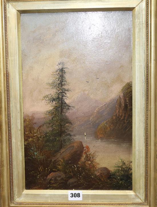 English School c.1900 Loch scenes 15.5 x 9.5in.